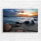 Dramatic Sunset Coastal Waves Canvas Print