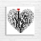 Romantic Typography Heart