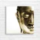 Serene Buddha Face Metallic Canvas Print