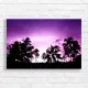Vibrant Purple Palm Trees Sunset Canvas Print