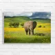 Majestic Elephant Safari Field Canvas Print