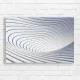 Abstract Waves White & Blue Canvas Print