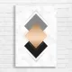 Geometric Marble Rose Gold Diamond Canvas Print